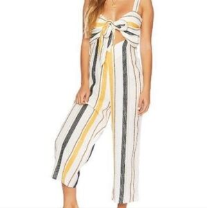 Beach Riot Striped Cotton Jumpsuit